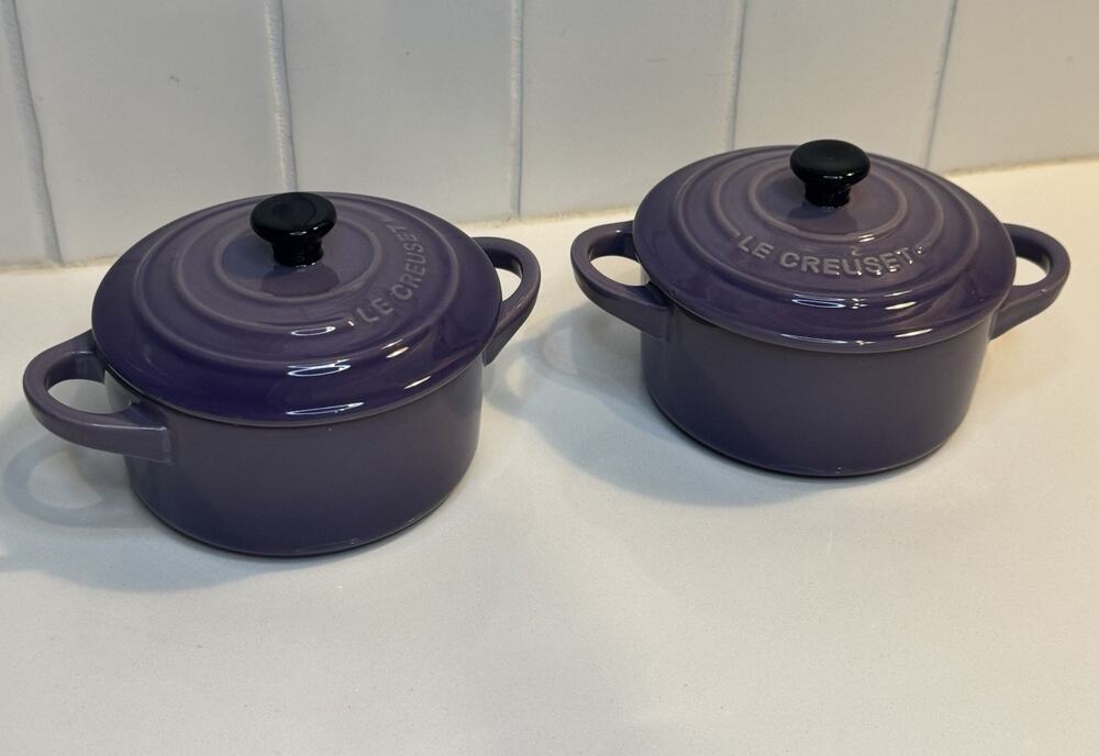 Le Creuset Mini Cocotte Set of 2 Ultra Violet Purple 10cm | 8oz Discontinued